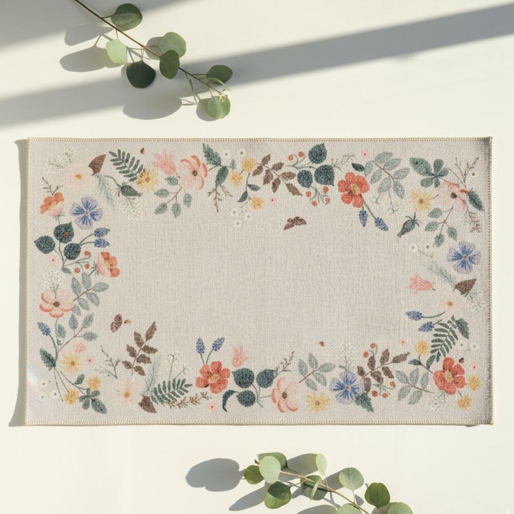 Rifle Paper Co. × Loloi Strawberry Fields Power-Loomed Scatter Rug 2′3″×3′9" NWT